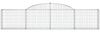 vidaXL Gabione mit Hochbogen 300x30x60/80 cm Verzinktes Eisen 153503 Bild 3