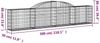 vidaXL Gabione mit Hochbogen 300x30x60/80 cm Verzinktes Eisen 153503 Bild 5