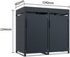 GARLIVO Mülltonnenbox Blaustern Mülltonnenbox mit Pflanzdach 2er 240L, Verschließbare Mülltonnenverkleidung -modernes Design als Sichtschutz Bild 3