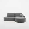 Ecksofa Schlafsofa Sofa VENEDIG Stoff Salvador Grafit Ottomane Rechts Bild 2