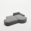 Ecksofa Schlafsofa Sofa VENEDIG Stoff Salvador Grafit Ottomane Rechts Bild 3