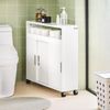 SoBuy BZR02-W Toilettenschrank mit Toilettenpapierhalter, MDF, Lackiert, Weiß, 70 x 71 x 20 cm Bild 4