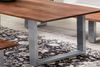 TABLES&CO Tisch 180x90 Akazie Nussbaumfarbig Stahl Silber Bild 5