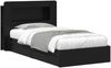 vidaXL Bettgestell mit Stauraum Schwarz 90x190 cm Holzwerkstoff 3433624 Bild 1