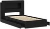 vidaXL Bettgestell mit Stauraum Schwarz 90x190 cm Holzwerkstoff 3433624 Bild 3