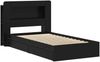 vidaXL Bettgestell mit Stauraum Schwarz 90x190 cm Holzwerkstoff 3433624 Bild 2