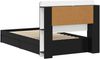 vidaXL Bettgestell mit Stauraum Schwarz 90x190 cm Holzwerkstoff 3433624 Bild 5