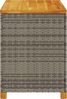 vidaXL Gartentruhe Grau 110x55x63 cm Poly Rattan Akazienholz 366286 Bild 5