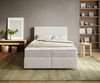 Boxspringbett Dream-Well 140x200 cm Bouclé Creme-Weiß mit Taschenfederkernmatratze und Topper Visco Bild 2