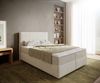 Boxspringbett Dream-Well 140x200 cm Bouclé Creme-Weiß mit Taschenfederkernmatratze und Topper Visco Bild 1