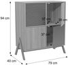 Kommode HWC-O40, Schrank Sideboard Highboard mit Türen Staufächer, MDF Metall Melamin 94x79x40cm ~ Walnuss-Optik Bild 3