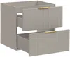 Vente-unique - ZEVARA Waschbeckenmöbel Holz, Platte Beige - B 46 cm x H 57 cm x L 60 cm Bild 4