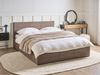 Bett mit Stauraum MASSOGNES Bouclé Taupe 160 x 200 cm Bild 3
