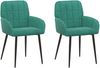 vidaXL Esszimmerstühle 2 pcs Samt (V) Türkis 57 x 50 x 85 cm 42034279 Bild 2
