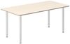 Schreibtisch DNA Birke 1800x800 mm I-Gestell/Weiß Bild 1
