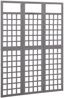 vidaXL Spalier/Paravent 3-teilig Massivholz Tanne Grau 121x180 cm 316486 Bild 3