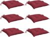 vidaXL Stuhlkissen 6 Stk. Weinrot 40x40x7 cm Oxford-Gewebe 361479 Bild 3