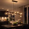 LED Hängeleuchte, Glas Kugel Spots, schwarz, L 86 cm Bild 4