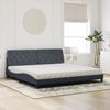 vidaXL Bett mit Matratze Dunkelgrau 200x200 cm Samt 3208677 Bild 3