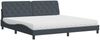 vidaXL Bett mit Matratze Dunkelgrau 200x200 cm Samt 3208677 Bild 2