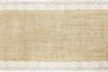 partydeco Tischläufer, Tischläufer Jute mit Spitze 28cm x 2.75m Rolle natur braun / weiß Bild 2