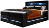 Boxspringbett Sevilla mit LED und Stauraum 160x200 Schwarz H4 (100kg+) Bild 1