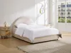 Vente-unique - LIRIMO Bett SamtStoff Beige - B 214 cm x H 111 cm x L 175 cm Bild 1