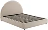 Vente-unique - LIRIMO Bett SamtStoff Beige - B 214 cm x H 111 cm x L 175 cm Bild 3