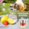 Glaskaraffe CAROLA mit Silikonfuß - zerlegbarer Deckel - 1 Liter, rot Bild 3