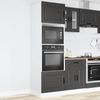 vidaXL Herdumbauschränke 2 Stk. Kalmar Schwarz Holzwerkstoff 3315032 Bild 3