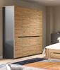Kleiderschrank Sova 4-türig – Moderner Schrank in Eiche-Optik & Schwarz mit Stauraum Bild 2