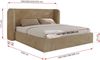 Polsterbett Bett mit Holzlattenrost Schlafzimmer Bett Doppelbett gepolstertes Kopfteil Multipocket Matratze - EMORA CLASSIC - 200x200 cm - Beige Plüsch - ELORI LUX Bild 4