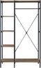 Garderobenständer Hvidovre 170x100x35 cm Schwarz/Holzfarben [en. casa] Bild 3