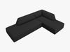 Micadoni Ecksofa Ruby 4-Sitzer Rechts Strukturierter Stoff Ottawa Schwarz Bild 3