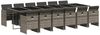 vidaXL 13-tlg. Garten-Essgruppe mit Kissen Grau Poly Rattan 3277711 Bild 2