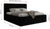 MKS Möbel 'Tiliano Classic' Polsterbett mit Stauraum, Cordstoff, Schwarz, 180x200 cm, Multipocket | H3 - mittelfest Bild 4