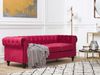 3-Sitzer Sofa Samtstoff dunkelrot CHESTERFIELD Bild 3