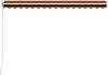 vidaXL Einziehbare Markise Handbetrieben 450 x 300 cm Orange und Braun 3051219 Bild 5