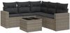 vidaXL 6-tlg. Garten-Sofagarnitur mit Kissen Grau Poly Rattan 3251297 Bild 2
