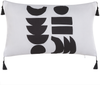 Kissen 2er Set Geometrisches Muster LIRIOPE 30 x 50 cm Schwarz-Weiß Bild 4