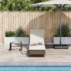 vidaXL Sonnenliege mit Rollen und Auflage Braun Poly Rattan 4104034 Bild 3