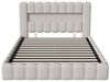 PXloue Polsterbett Doppelbett Jugendbett (ohne Matratze), Stauraumbett, Bettkasten, LED-Beleuchtung, USB-Anschluss, 180x200 cm Bild 4