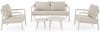 Garten-Set Perro 5er Gruppe, Aluminium und Olefin, modern, Beige Hellgrau, inkl. Kissen, für 3–4 Personen Bild 2