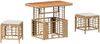 vidaXL Garten Essgruppe mit Kissen 3 pcs Natur und Weiß 42026761 Bild 2