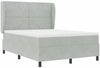 vidaXL Boxspringbett mit Matratze Hellgrau 200 x 140 cm Samt 3340874 Bild 4