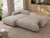 Ecksofa OVO mit schlaffunktion und bettkasten, Wellenfeder, lose Kissen, L-form 271x195 cm - Beige Struktur - linke Seite Bild 3