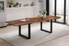 Esstisch Baumkante Akazie nuss 140(220)x90 Ansteckplatten schwarz PAULO 162392343 Bild 2