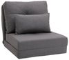 HOMCOM Schlafsofa mit verstellbarer Rückenlehne, Zierkissen, Bodensofa 1 Teile, für Wohnzimmer, Schlafzimmer, Leinen, Dunkelgrau Bild 4