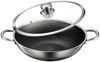 Cheffinger Wokpfanne mit Glasdeckel, Edelstahl silber, 36,0 cm Bild 2