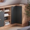 Eck-Küchenschrank für Dachschrägen R-Line Anthrazit-Gold 75.6 cm mit 1 Tür, Schrankkorpus 60 cm Tiefe Vicco Bild 4